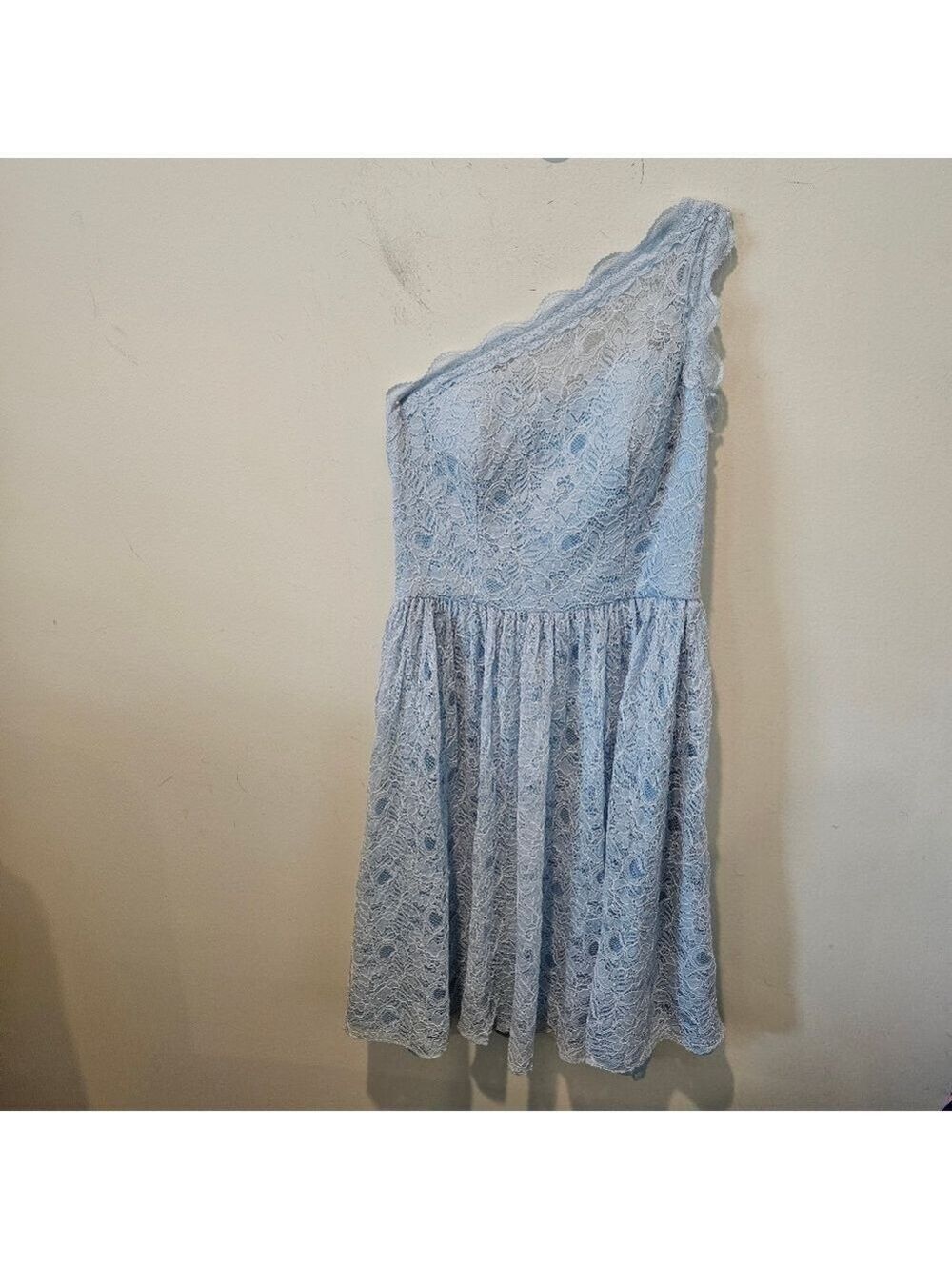 Light In The Box Women's Floral Lace One-Shoulder A-line Dress, Size 4/6